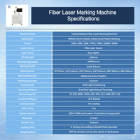 Machine de marquage laser à fibre métallique Huike 0,012 mm avec source lumineuse Raycus 30W50W, certification CE