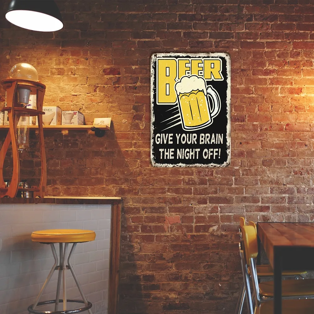 Cartel publicitario de Metal, decoración de pared, estilo Retro, placa colgante de cerveza de Cola, placa decorativa Vintage