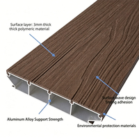 Plancher en aluminium WPC KSL Ipe, lisse, gaufré 3D, brossé, design traditionnel de luxe, imperméable, garantie de plus de 5 ans, utilisation en extérieur