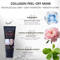 Masker Wajah Kolagen Peel Off Pembersih Pori-pori Dalam, Melembapkan, Mengencangkan Kulit, Mencerahkan, Penghilang Komedo, Perawatan Wajah
