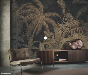 Carta da Parati Murale 3D Personalizzata con Motivi Naturali, Dipinta a Mano con Foglie Botaniche, Fiori e Uccelli, Adesivo Murale Decorativo - Product Image 5