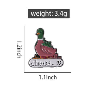 SCI FI เข็มกลัดเคลือบรูปเป็ดที่สร้างความโกลาหลให้กับเมืองเข็มกลัดโลหะมีปกกระเป๋าใส่เครื่องประดับเป็นของขวัญสำหรับเพื่อน - Product Image 6