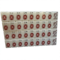 Set Mahjong Amerika 160 Ubin Akrilik Berukir Mah Jongg Empat Musim Empat Pria Terkemuka Plum Anggrek Krisan Bambu