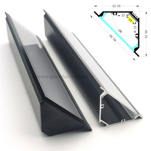 Perfil de aluminio LED para techo, tira luminosa de yeso para esquina superior, canal lineal de montaje en superficie. - Product Image 4
