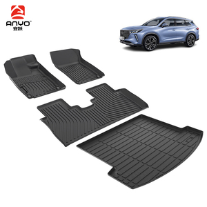 แผ่นรองพื้นรถยนต์ SUV คุณภาพดี ขายส่ง กันน้ำ ทุกสภาพอากาศ ถาดท้ายรถ 3 มิติ วัสดุ TPE สำหรับ GAC GS4 Plus ปี 2021-2024 ปูพื้นท้ายรถ - Product Image 3
