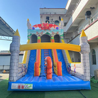 Toboggan aquatique gonflable de haute qualité, thème Princesse et Dragon, grand toboggan extérieur pour enfants et adultes