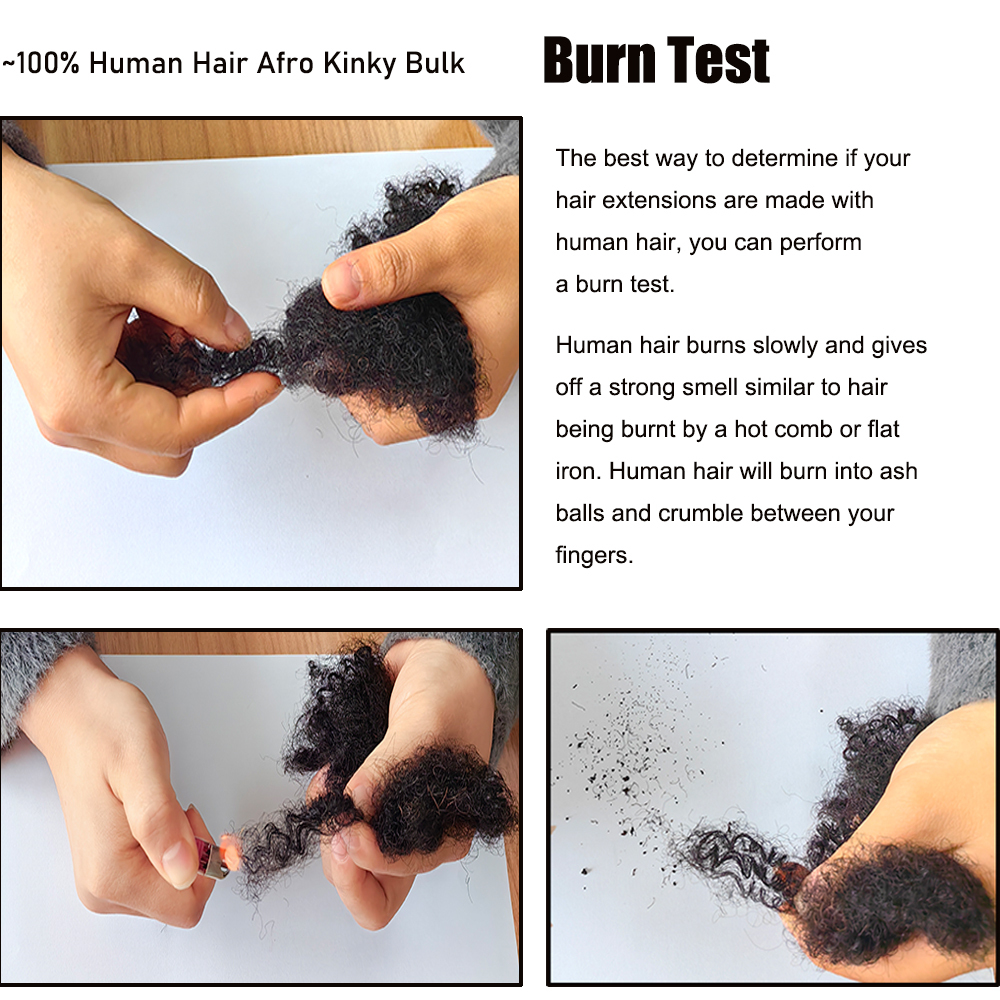 KAMA 100% Human Hair Extensions Dreadlock & Loc Extension for Afro Kinky Braids & Locs Repair Crochet Compatible Detail Section 5