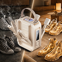 2026 Neuer Intelligenter Schuhtrockner mit HD-Digitalanzeige, Konstanter Temperatur, Timer, 6-Arm-Schuhtrockner, Tragbar und Faltbar