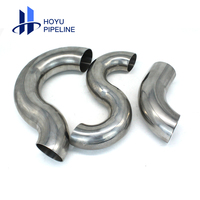 HOYU 304 coude de tuyau en acier inoxydable 90 degrés sanitaire Long bout soudé coude 45 180 degrés coude de balustrade usine