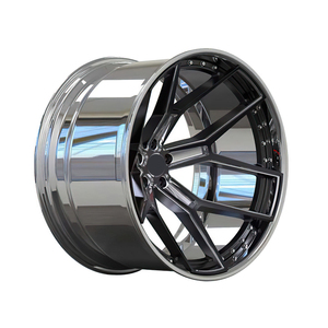 SAiLen Juego de 4 Ruedas Monobloque de Aleación de Aluminio Forjado de 18-22 Pulgadas, Cóncavas Profundas, 5x112/5x114.3/5x120, Negras, para Audi Serie 3 A4 - Product Image 3