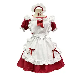 Tallas grandes Club Niñas Vestidos Maid Lolita Vestido Cosplay Mirando hacia arriba Sissy Cute Hamd Maid Outfit Uniforme Personal Traje Vestido - Product Image 1
