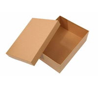Caja de Regalo de Dos Piezas de Cartón Kraft Negro en Varios Tamaños, Base y Tapa Lisas, Embalaje de Cartón Corrugado Reutilizable y Reciclable para Ropa, Zapatos y Regalos
