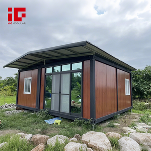 2 étages 3 chambres à coucher 2 salles de bain mur de verre balcon terrasse panneaux solaires toit abordable maisons préfabriquées fabricants maison conteneur - Product Image 2