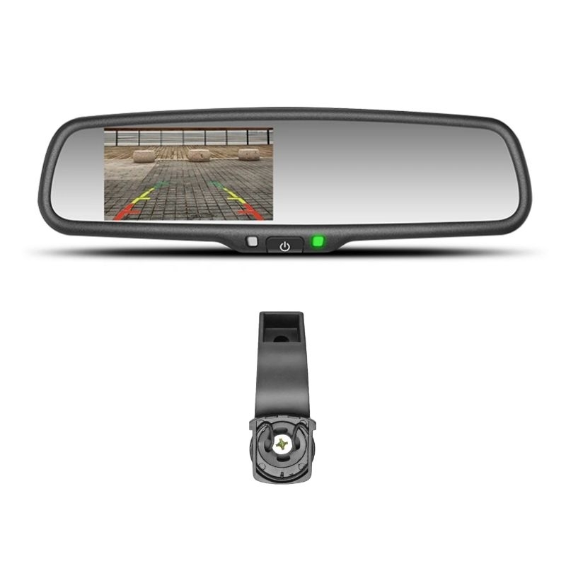 4.3" Mirror Monitor & IR Night Vision Backup Camera Kit – Wired Reversing System For Cars