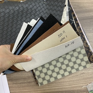 Màu sắc khác nhau một B C lớp PU in ấn chất liệu da cho túi và giày nhà máy trực tiếp bán với màu xanh đen và màu nâu - Product Image 6