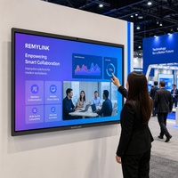 Écran tactile interactif plat de 65 pouces, affichage numérique, kiosque publicitaire