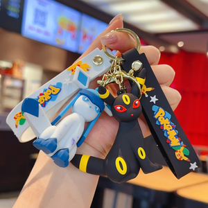 YY <b>Anime</b> <b>Keychain</b> Pendant Eevee Family Pikachu Doll Bag Toy Vending Machine Decoration Wholesale - Product Image 4