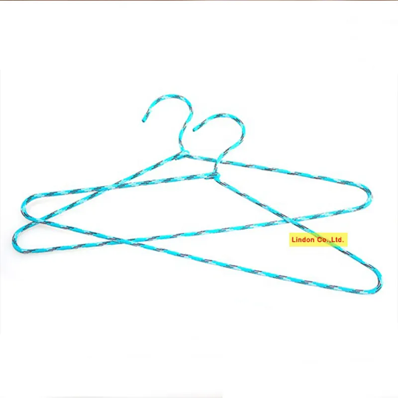 New Design Rope Metal Wire Hangers Braided Cord Clothes Hanger