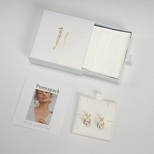 2025 New Custom Logo giấy trắng tông Nhẫn ngăn kéo Bao bì hộp đồ trang sức và túi xách - Product Image 5