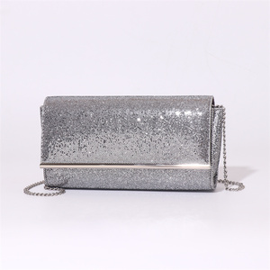 CHRISBELLA Borsa <span class=keywords><strong>da</strong></span> <span class=keywords><strong>Sera</strong></span> in PU Dorato Glitterato per Matrimoni, Balli di Gala, Damigelle, Trendy e Scintillante con Catena Metallica - Product Image 5