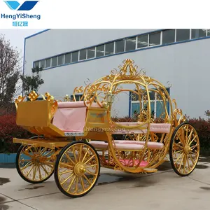 Luxurious diamond-embellished custom pumpkin horse carriage wedding special transport vehicle electric pumpkin carriage