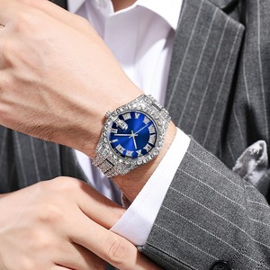 Reloj de pulsera analógico de cuarzo para hombre con diamantes de imitación y cristales, estilo Iced-Out - Product Image 6