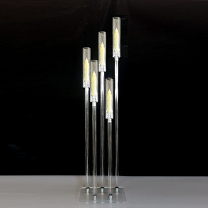 Bougeoir Kerzenhalter personnalisé Chandelier de <span class=keywords><strong>cristal</strong></span> Menorah Chandeliers en acrylique Centre de table - Product Image 3