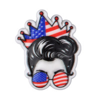 Breloques patriotiques en PVC pour chaussures du 4 juillet, drapeau américain, aigle, Statue de la Liberté, épingles alimentaires américaines pour sabots, décoration DIY, cadeau
