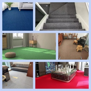 Moquette unie en PP à boucles courtes, durable, antidérapante, couleur unie, moquette mur à mur, <span class=keywords><strong>tapis</strong></span> de sol complet pour bureau, salle de sport, maison - Product Image 3