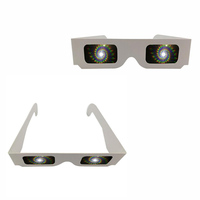 Lunettes de diffraction en papier 3D certifiées CE avec feu d'artifice Prism Diffraction New Year Party Christmas Theatre Accessory