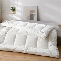 Surmatelas en microfibre 1000g, double tissu, style uni en polyester, antidérapant et ultra-courte peluche