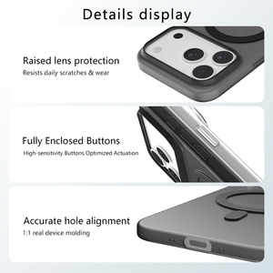 Custodia magnetica per telefono Ultra sottile opaca Anti-ingiallimento da 0.5mm per iPhone 17/17 aria/17 Pro/17 Promax foro grande - Product Image 4