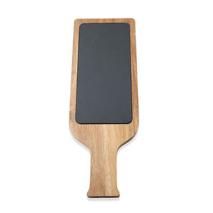 Planche à découper en bois d'acacia durable et écologique de qualité supérieure, directement de l'usine, avec poignée en <span class=keywords><strong>ardoise</strong></span> naturelle, planches à découper personnalisées - Product Image 6