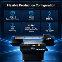 Printer UV Flatbed Format Besar 9060 A1 dengan Tinta Fluoresen dan Foil Emas untuk Tanda Aluminium, Logam, Kayu, Akrilik, Kaca