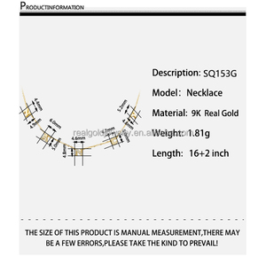 Collar personalizado con nombre de oro auténtico de 9K, <span class=keywords><strong>cadena</strong></span> con colgante de letra <span class=keywords><strong>inicial</strong></span> de oro macizo para regalos - Product Image 6