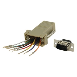 อะแดปเตอร์ D-Sub 9 พิน ตัวผู้ เป็น Rj45 ตัวเมีย พร้อมสายไฟที่มีรหัสสีสำหรับการเชื่อมต่อเครือข่ายและการถ่ายโอนข้อมูล - Product Image 1