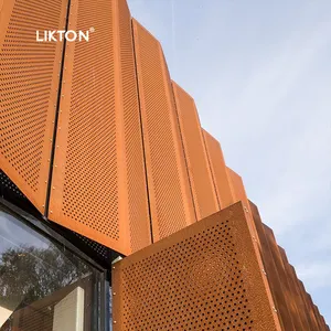 Современный Дизайн Лазерная резка полая алюминиевая облицовка металлическая алюминиевая перфорированная декоративная облицовка для фасадов зданий