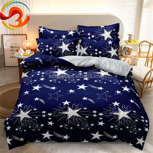 Juego de Ropa de Cama de Lujo de 3 Piezas, 100% Poliéster, Moderno, Ecológico, Duradero, para Todas las Temporadas, 1 Sábana Plana, 2 Fundas de Almohada, Diseños Brillantes - Product Image 1
