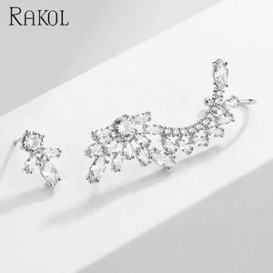 RAKOL EP2540 <span class=keywords><strong>orecchini</strong></span> <span class=keywords><strong>asimmetrici</strong></span> con zircone cubico 2025 placcato <span class=keywords><strong>argento</strong></span> popolare <span class=keywords><strong>orecchini</strong></span> gioielli per le donne - Product Image 3