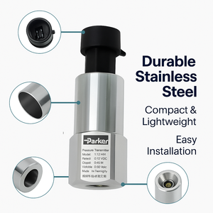 Độ chính xác cao 0.25% FS 4-20mA/RS485 1/4 1/8 NPT phổ máy phát áp lực cho cho HVAC điều hòa không khí và làm lạnh - Product Image 2