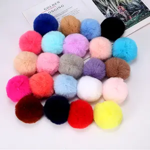 GÜNSTIG Puffball Pom Pom Fur Ball für Tasche Stoff Schlüssel bund Anhänger Charms