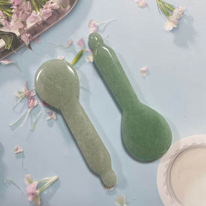Cucchiaio per scolpire avventurina al quarzo rosa di giada di cristallo, penna per digitopressione Gua Sha Face Massager - Product Image 3