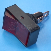 Interrupteur à bascule rectangulaire 12 mm avec LED rouge, interrupteur marche/arrêt, 12 V 24 V CC, interrupteur à montage sur panneau pour voiture, bateau, camping-car