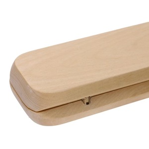 Wooden Flip Top <b>Pen</b> <b>Box</b> Double Slot Square Shape Engraved Gift Packaging For <b>Pen</b> Holders - Product Image 1