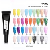 Gel de Escultura 3D Hema Free para Uñas, Gel Adhesivo para Dibujar, Dar Forma, Moldear y Decorar, para Frotar Polvo Cromado, Suministros de Salón, DIY