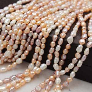 Vente directe du fabricant, perles d'eau douce naturelles irrégulières, perles flexibles colorées, matériaux de fabrication de bijoux DIY pour boucles d'oreilles - Product Image 3