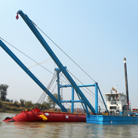 Mesin Penghisap Pasir Kapal Keruk Pemotong Lumpur Pesisir Portabel Bertenaga Mesin Cummins dengan Motor Gir dan Pompa Pasir