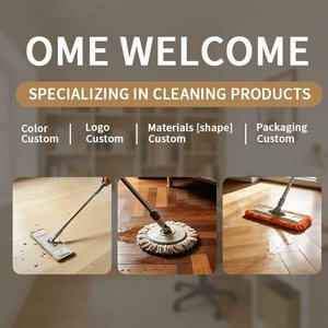 Ensemble de serpillière rotative et seau de nettoyage durable à double entraînement, sans mains, sec et humide, en microfibre ultra-fine, rotation à 360 degrés pour la maison - Product Image 5