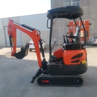 Mini-excavatrice hydraulique de haute qualité 1.8T, moteur de marque premium, garantie 1 an pour les petites fermes et vergers