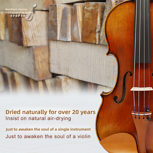 Violon CHENTUO CT1.6 de haute qualité, grade 3A, fait main, en épicéa massif, touche en érable et ébène, séché pendant 20 ans, son complet - Product Image 5